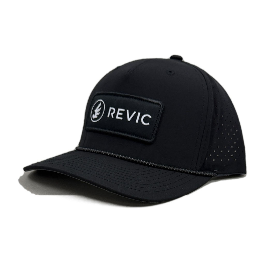 Revic White on Black Rope Hat - Reg